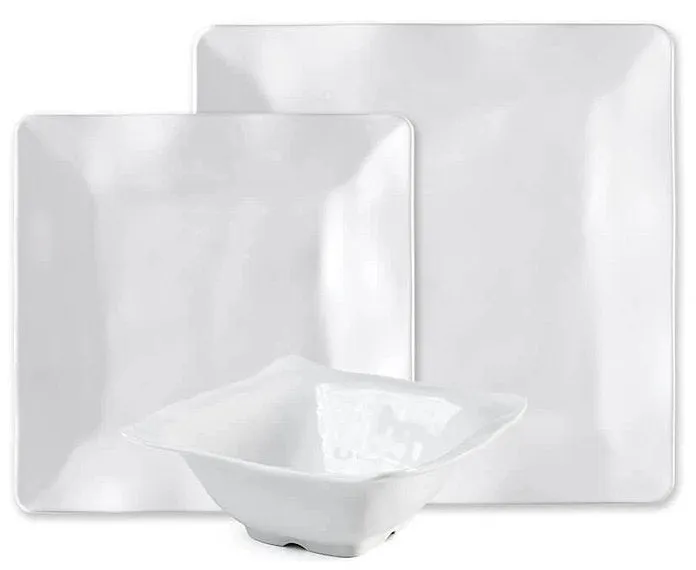Ocean Swells Square Melamine Dinnerware
