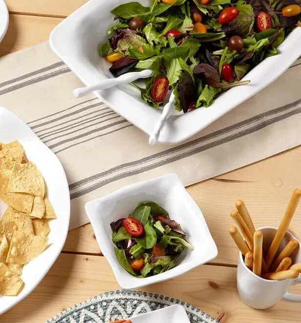 Ocean Swells Square Melamine Dinnerware