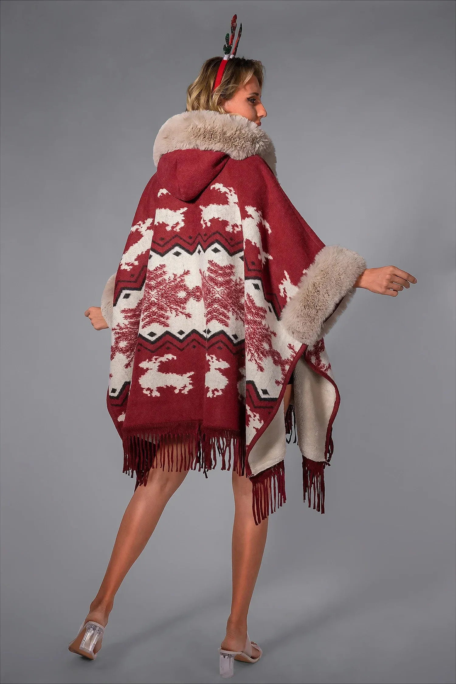 Octavia Christmas Hat Shawl