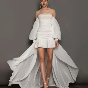 Off Shoulder Beach Wedding Dress