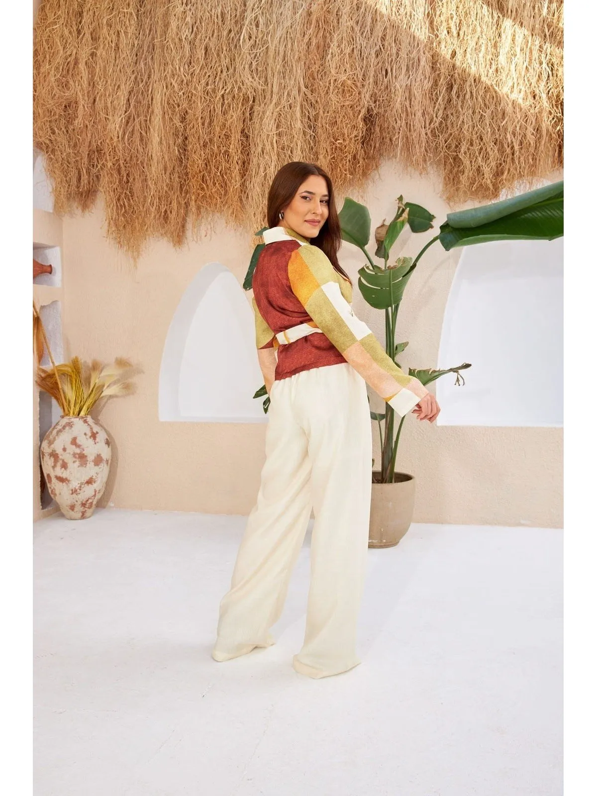 OffWhite High Waisted Casual Trousers