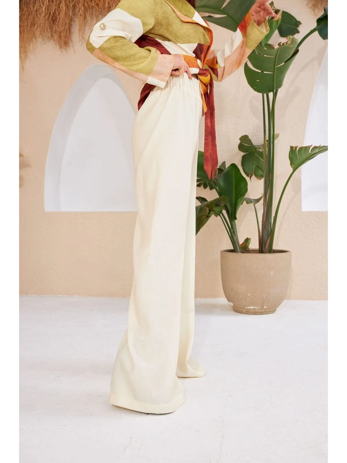OffWhite High Waisted Casual Trousers