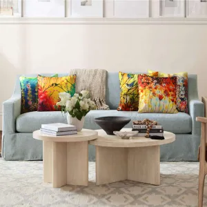 Oil Painted Birds Cushion Covers (Bundle of 5)