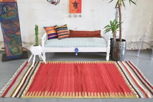 Old Bodrum Bos Kilim 4.4ftx8ft