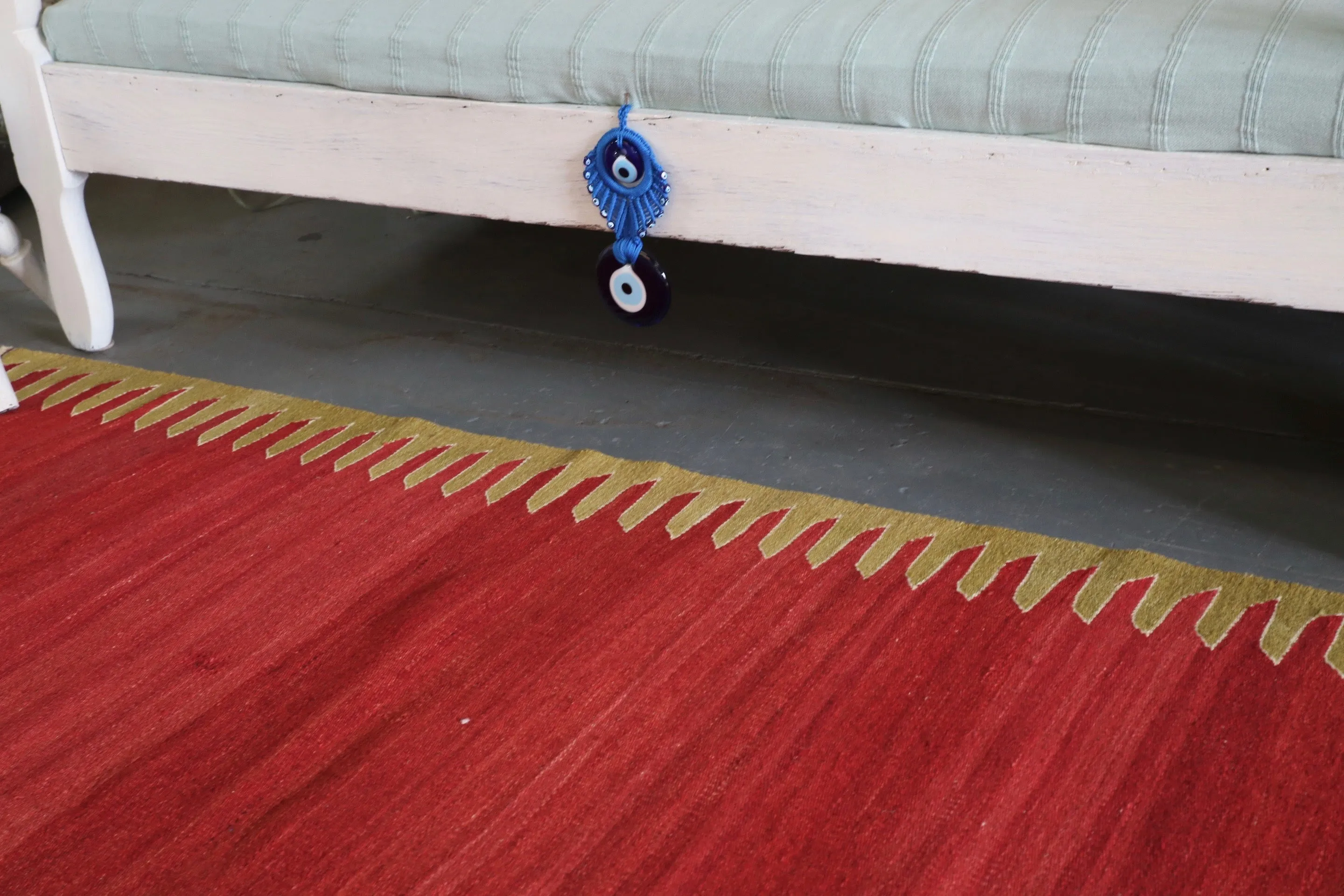 Old Bodrum Bos Kilim 4.4ftx8ft
