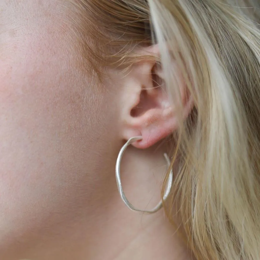 Olivera Sterling Silver Large Hoop Earrings