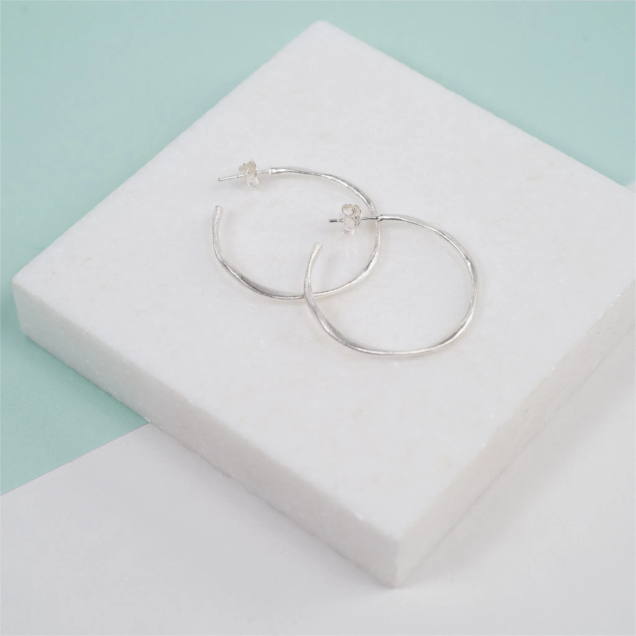 Olivera Sterling Silver Large Hoop Earrings