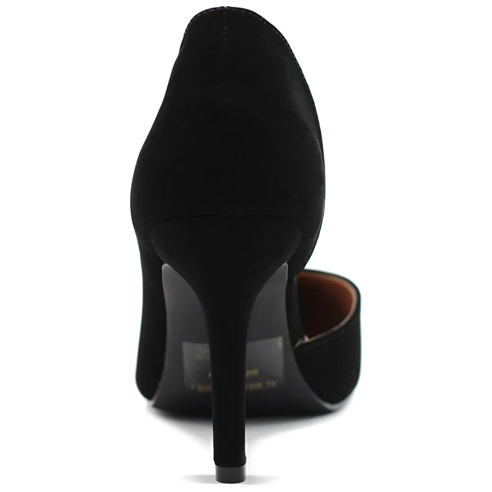 Ollio Women Shoes Fashion Faux-Suede Dress High Heels D'Orsay Pumps