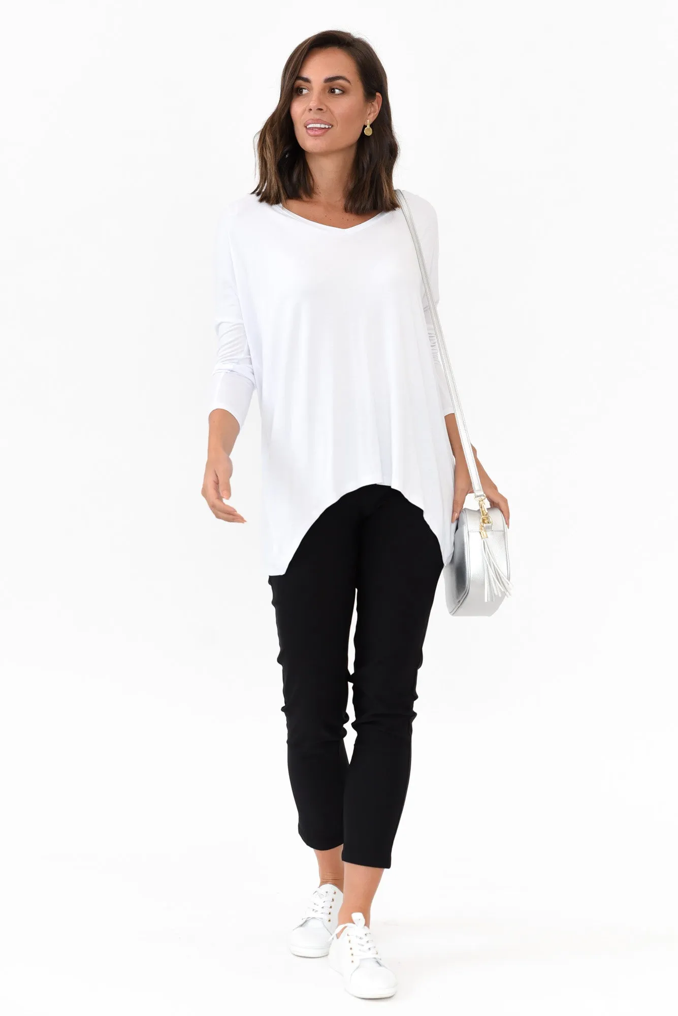 Olympia Black Straight 7/8 Pants