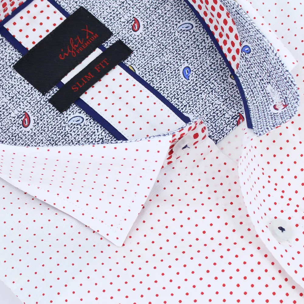 Ombré Red Polka Dot Button Down Shirt