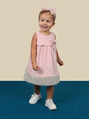 One Friday Pink Sleeveless Suede Dress