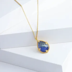One-of-a-kind bi-color tanzanite necklace