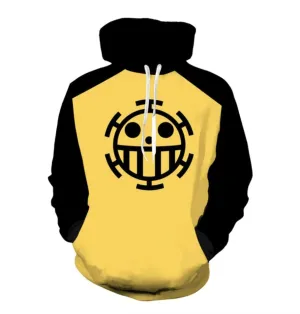 One Piece Trafalgar Law Yellow Hooded Sweater