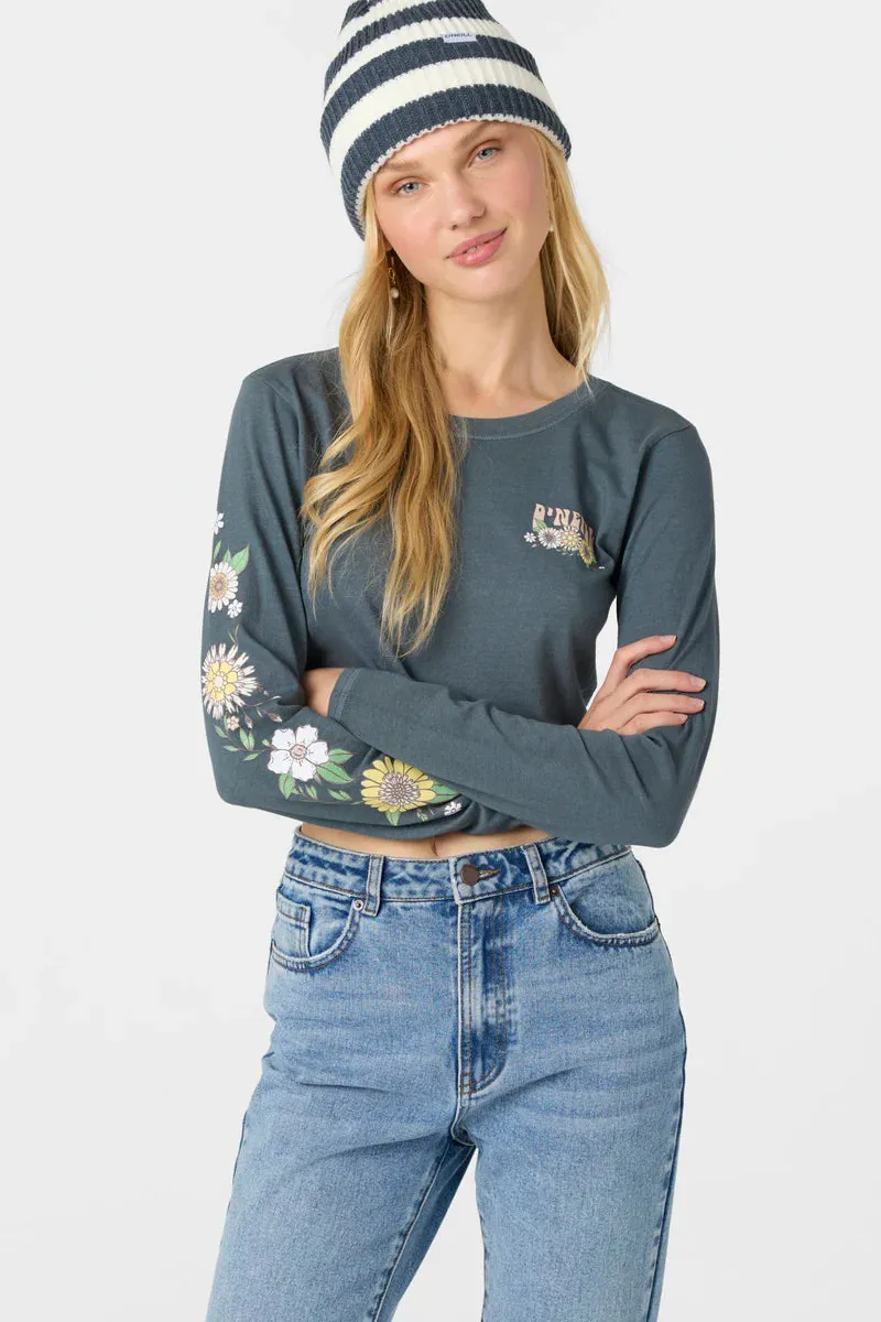 Oneill Daisy Daze Long Sleeve Tee - SLATE