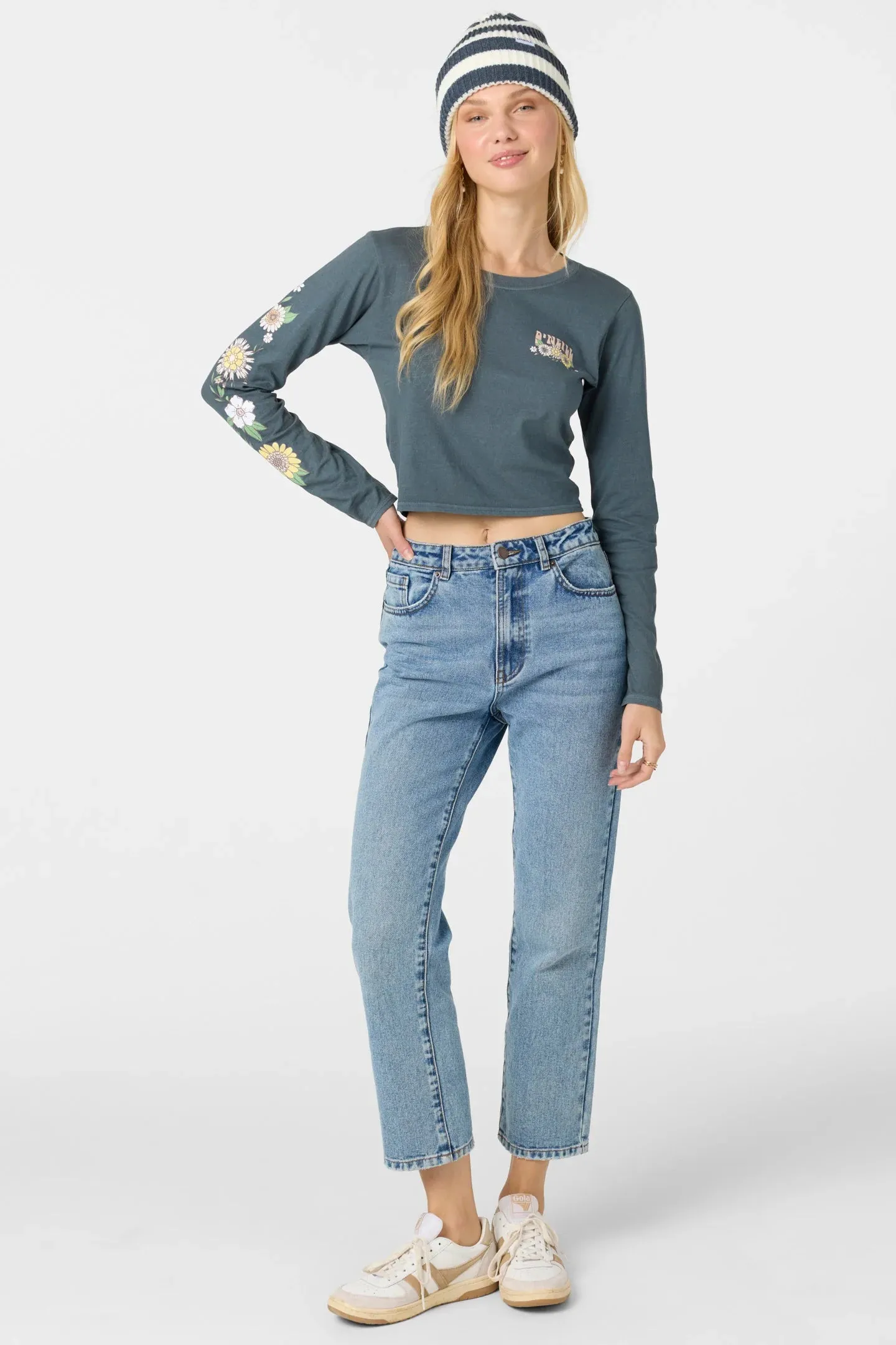 Oneill Daisy Daze Long Sleeve Tee - SLATE