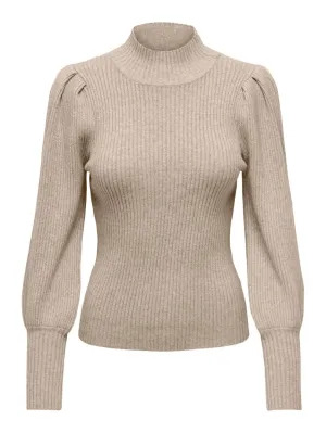Onlkatia L/s Highneck Cc Knt - Zand