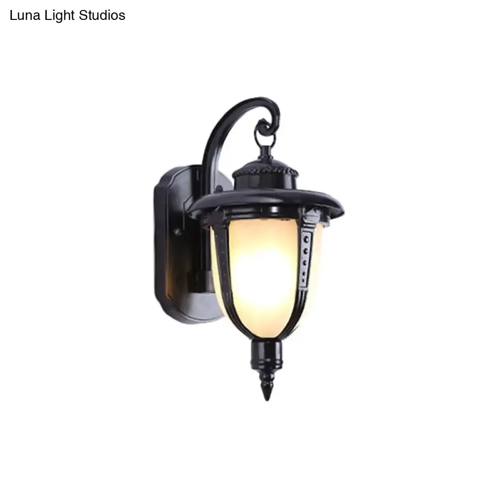 Opal Glass Wall Light Fixture for Traditional Outdoor Bell Wall Mount