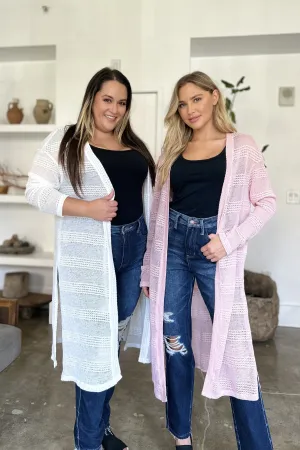 Open Front Longline Cardigan - 4 Colors
