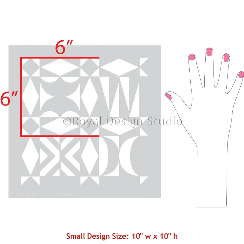Opposites Attract Modern Tribal Furniture Stencil