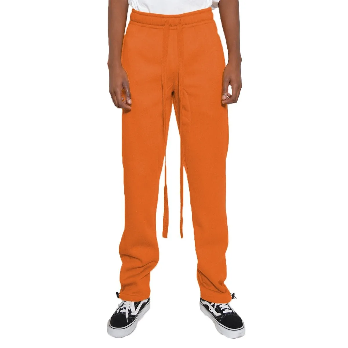 Orange Fleece Toggle Sweats