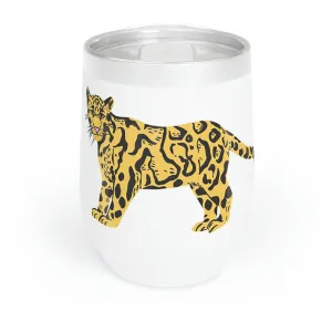 Orange Leopard Chill Wine Tumbler