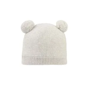 Organic Beanie Snowy | Pebble