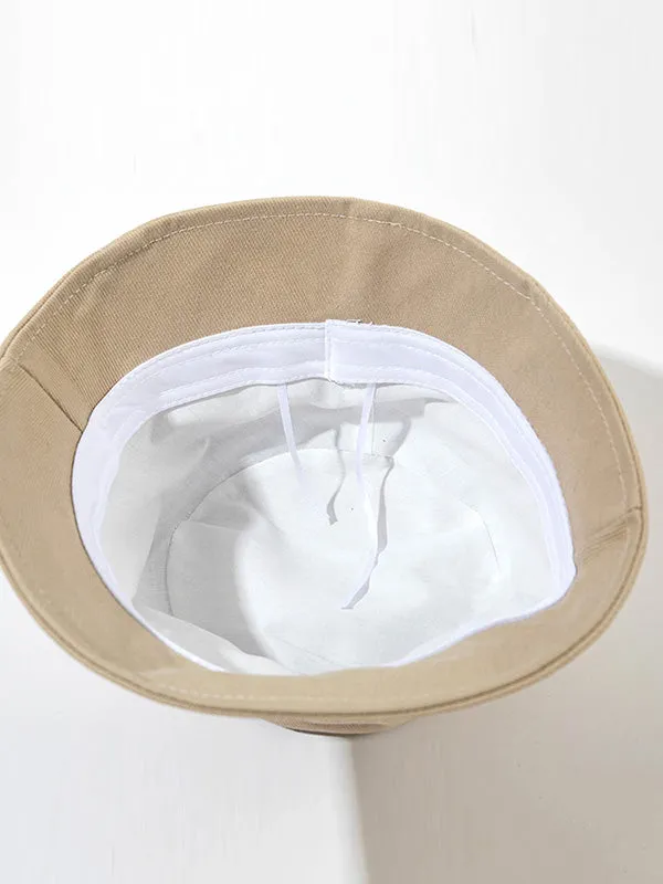 Original Letter Solid Color Casual Fisherman Hat