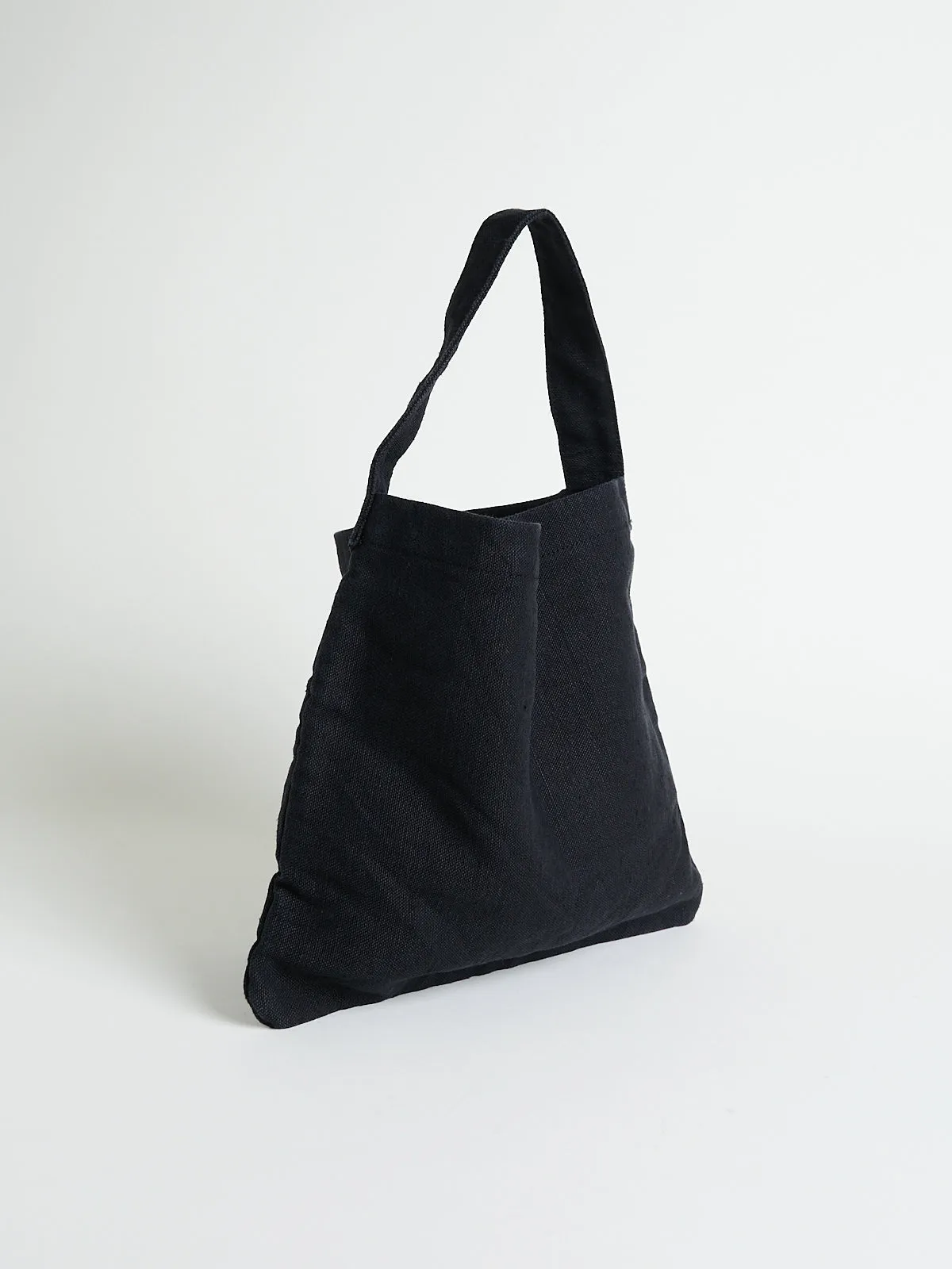 Original Tote S in Black Linen