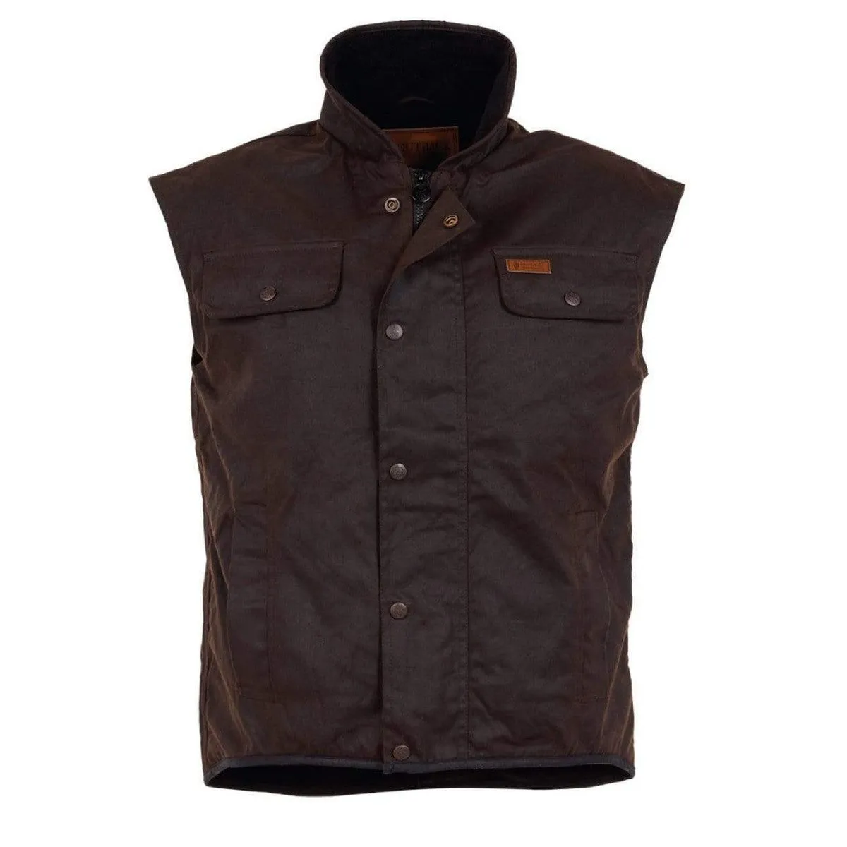Outback Oilskin Vest Fleece Lined