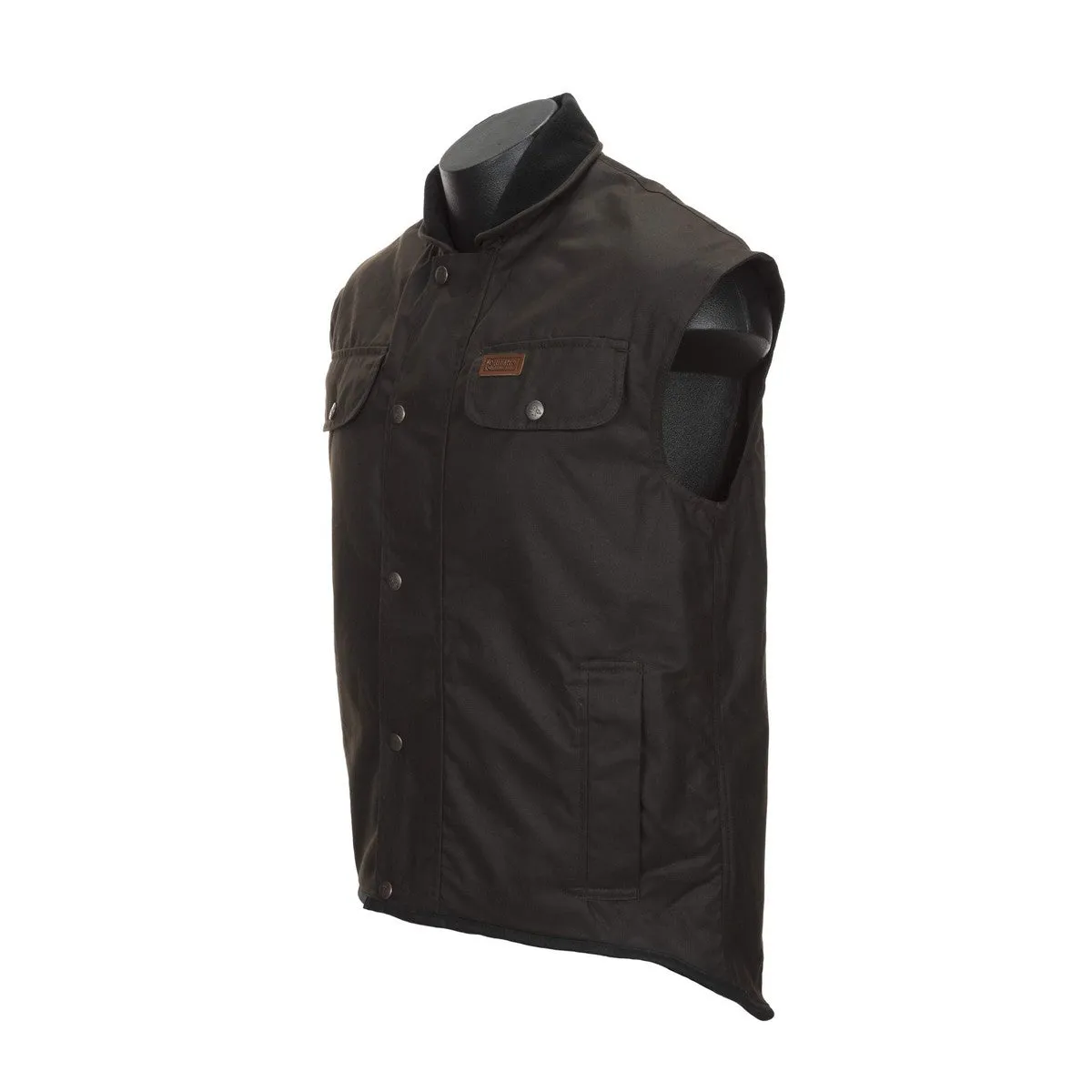 Outback Oilskin Vest Fleece Lined