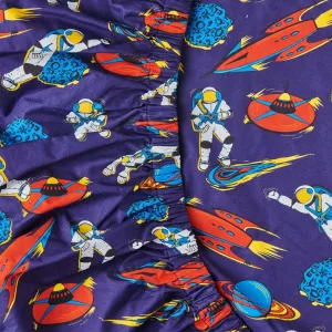Outer Space Organic Cotton Cot Fitted Sheet