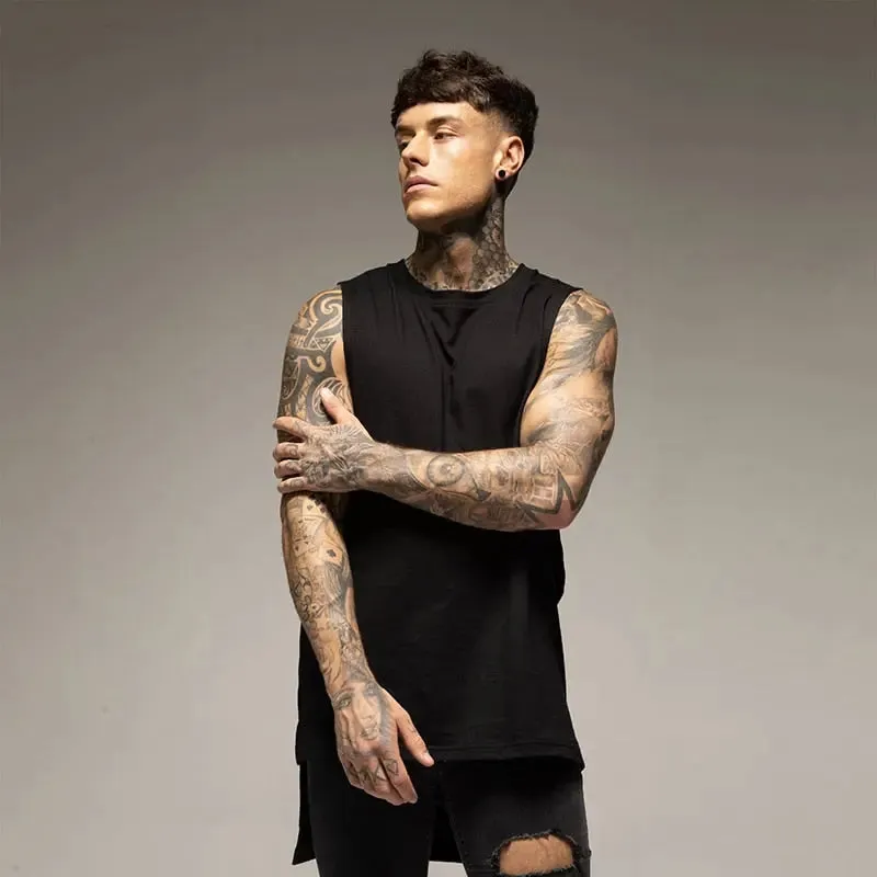 Oversize Cut Off Sleeveless Shirt