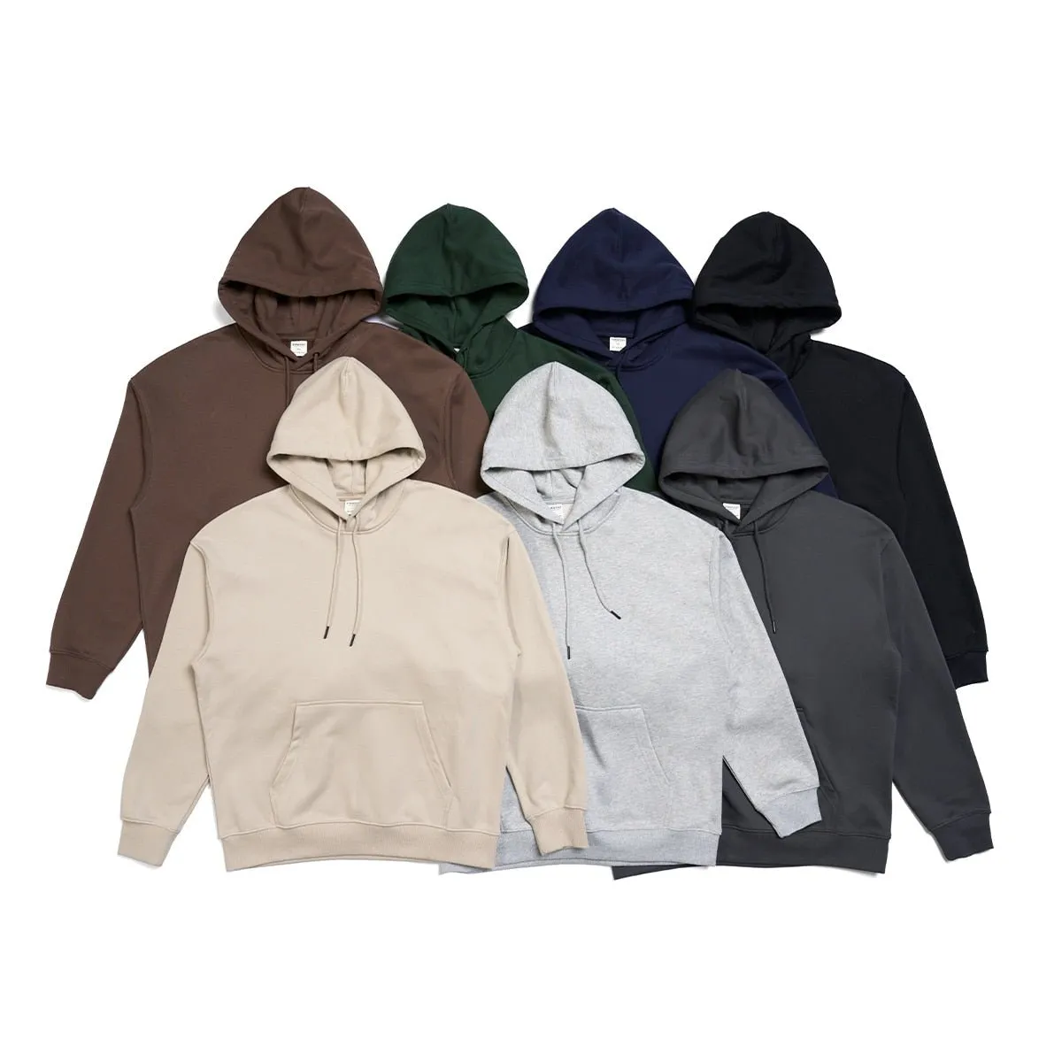 Oversize Solid Color Fabric Hoodie