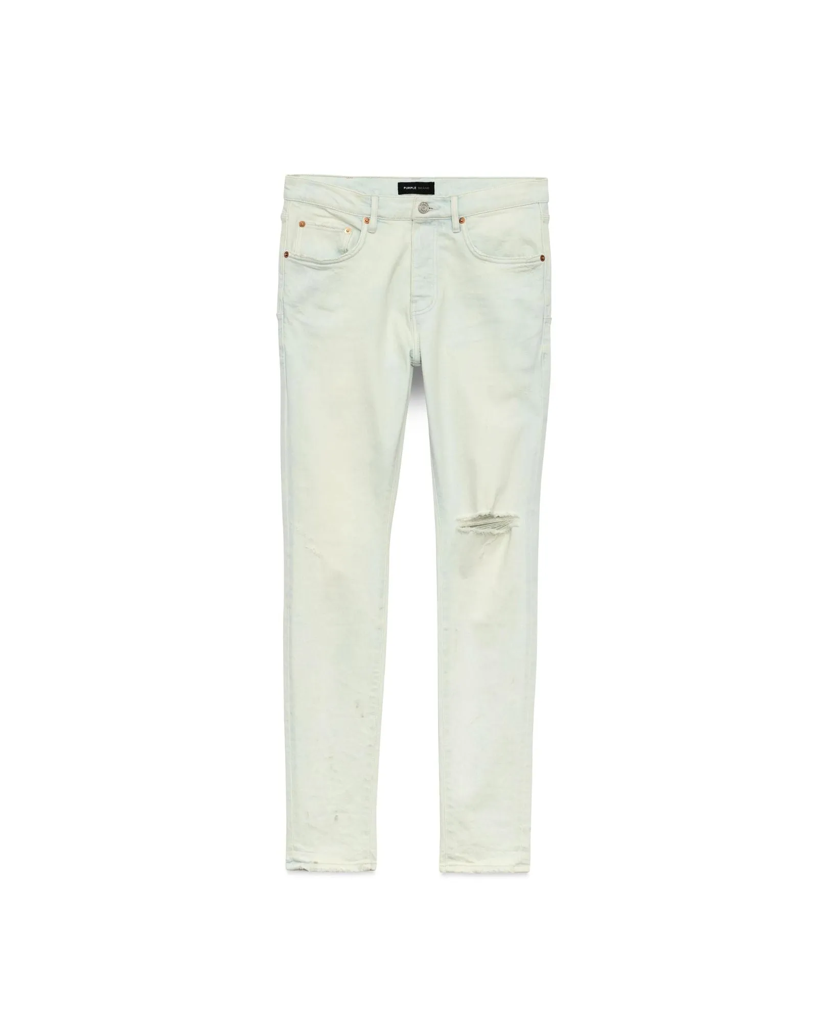 P001 Vintage Knee Blowout - Light Indigo