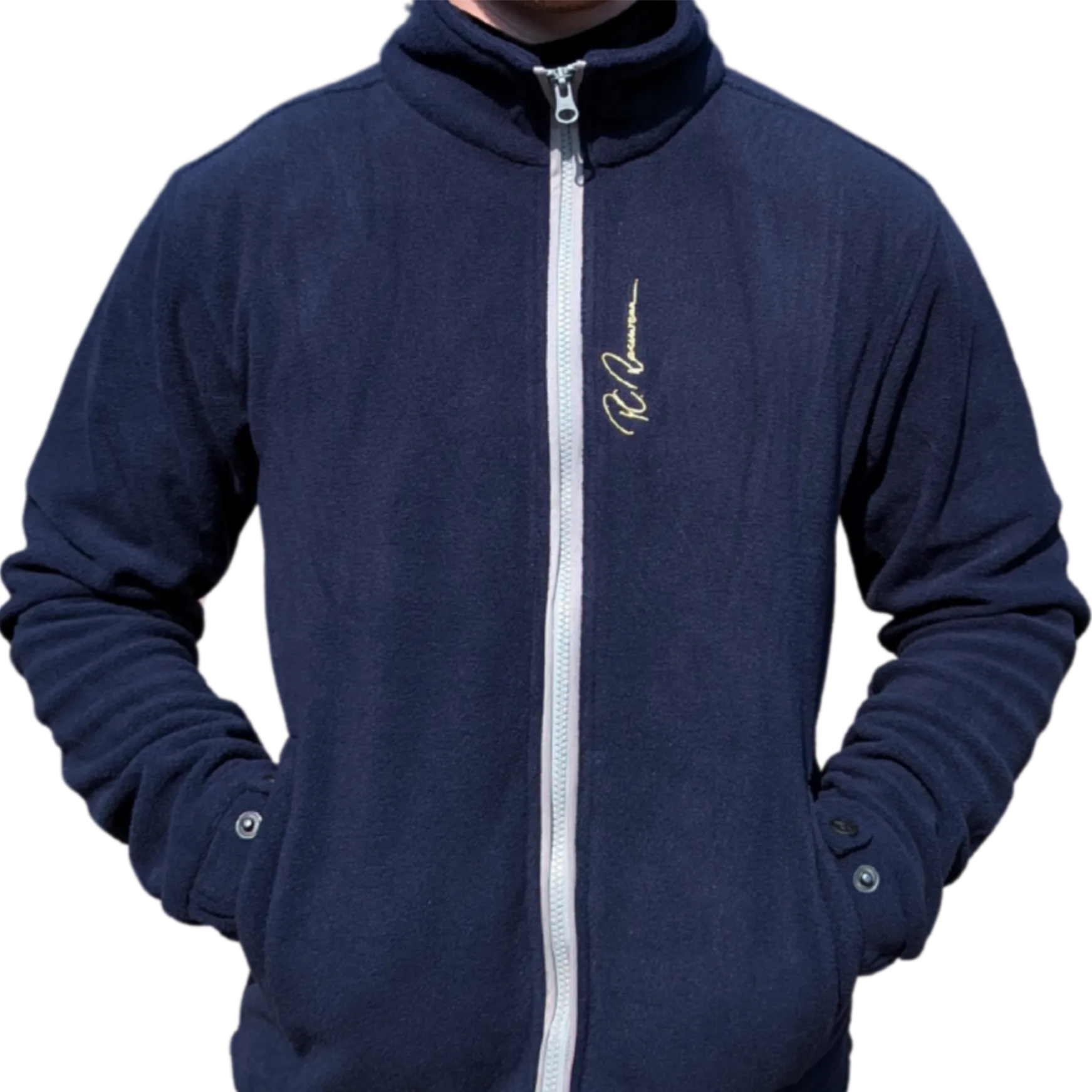 Paddock Fleece Jacket - Navy / Grey Trim