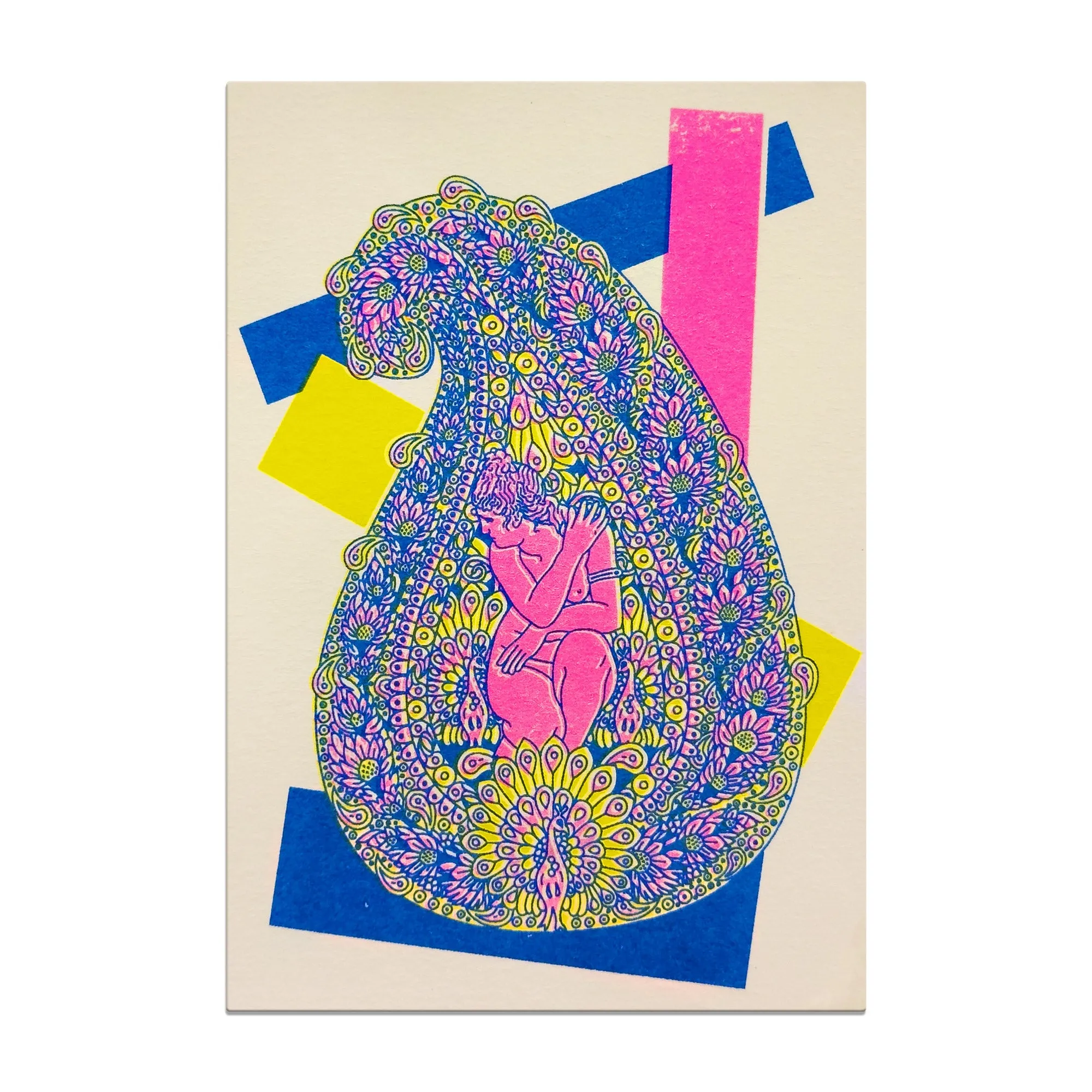 Paisley Gods Risograph Greetings Card