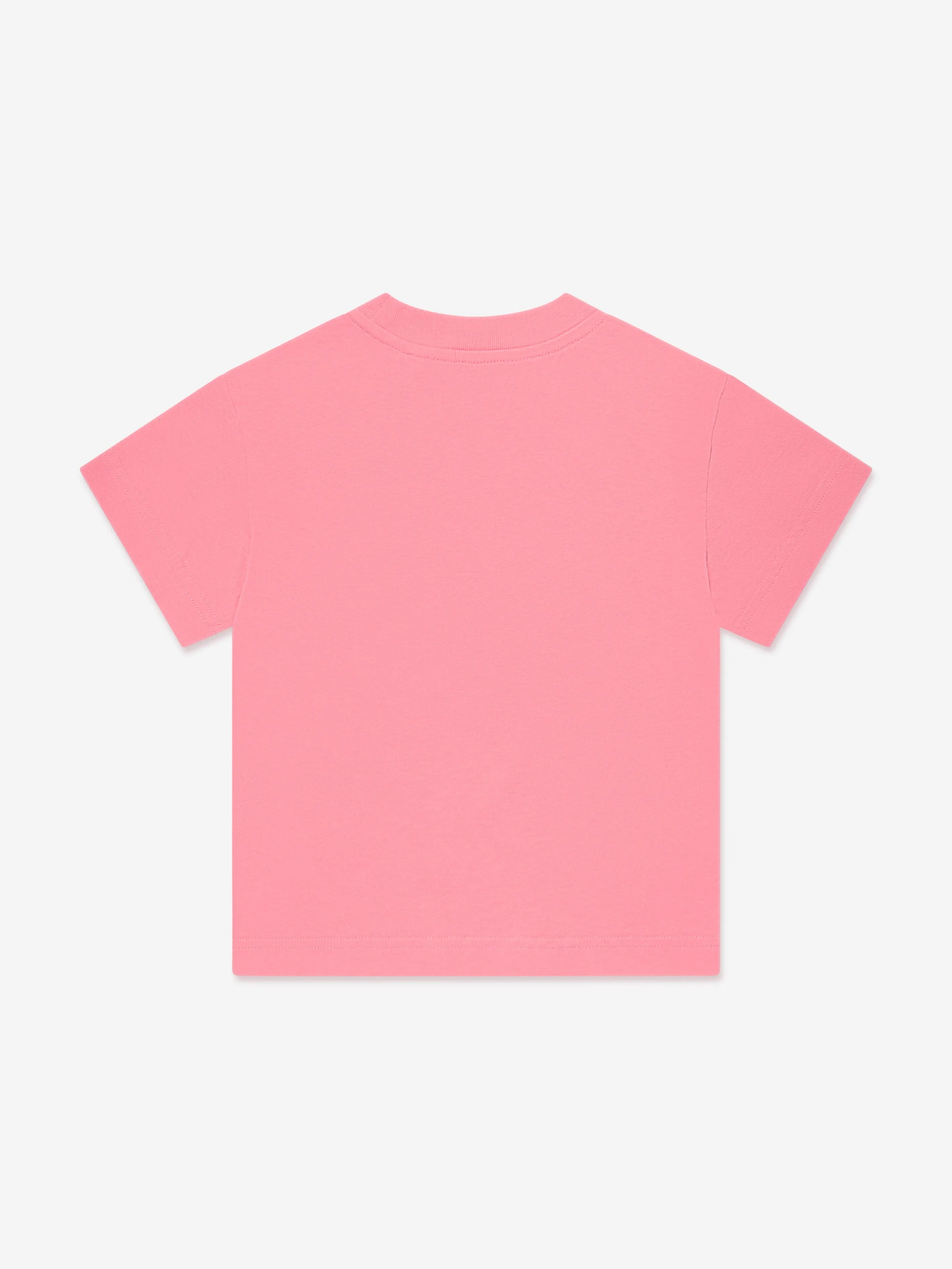 Palm Angels Girls Flames Regular T-Shirt in Pink
