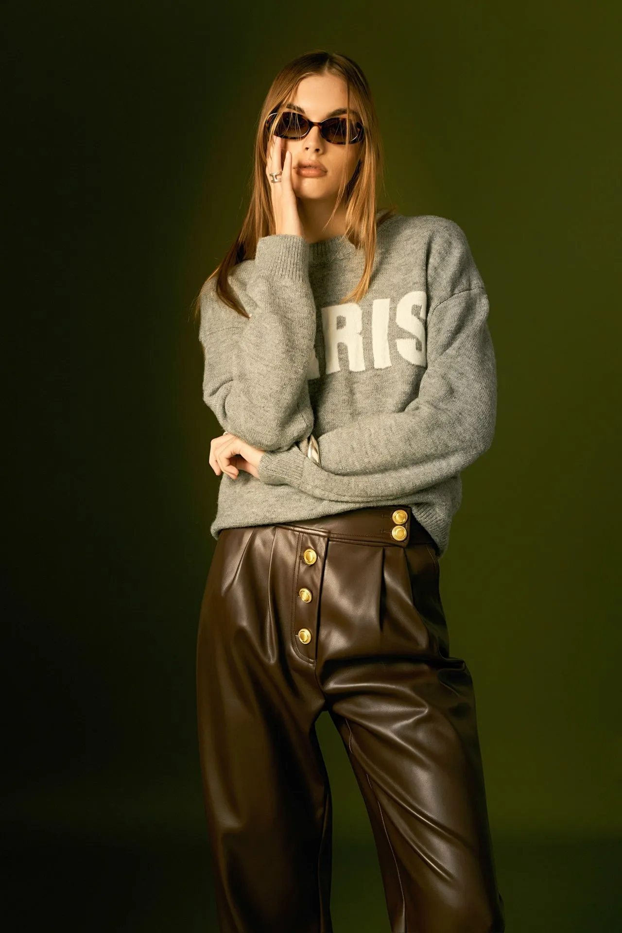 Paris Lettering Sweater