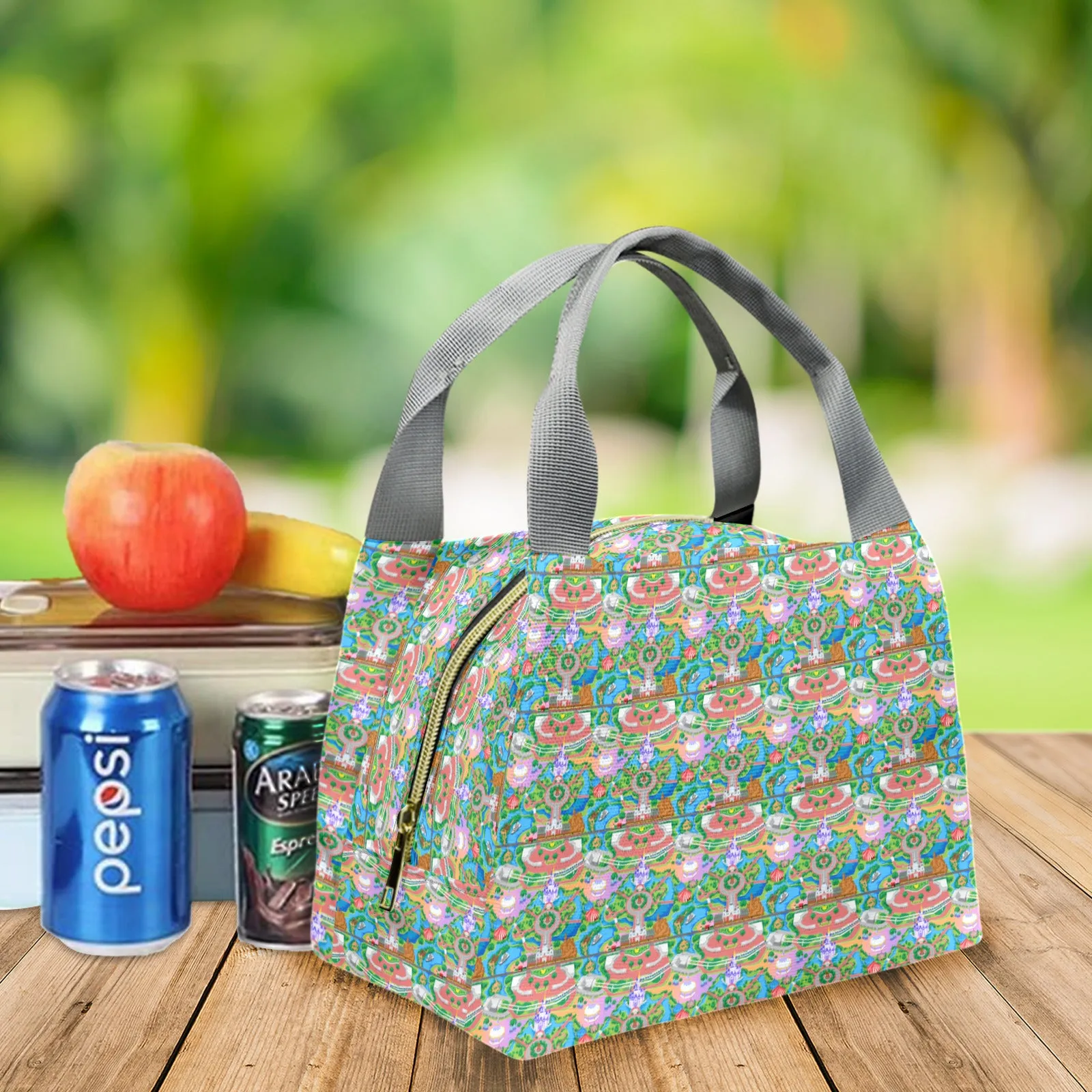 Park Map Portable Lunch Bag