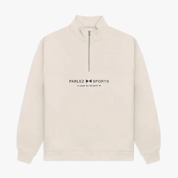 Parlez Byera 1/4 Zip Sweat - Ecru