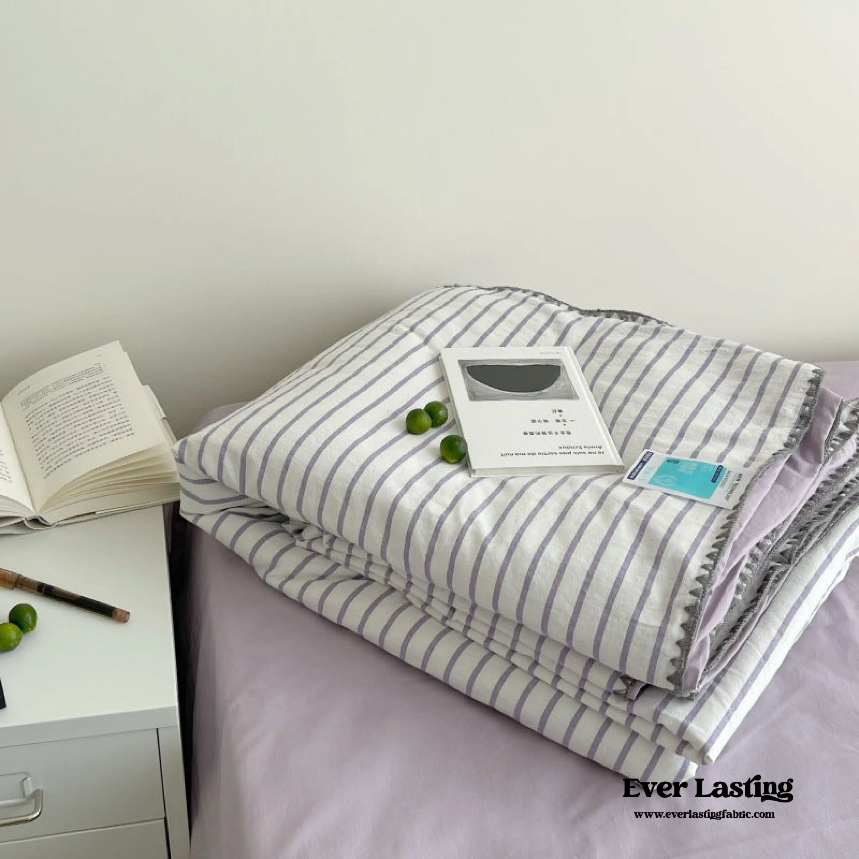 Pastel Stripe Blanket Set / Pink
