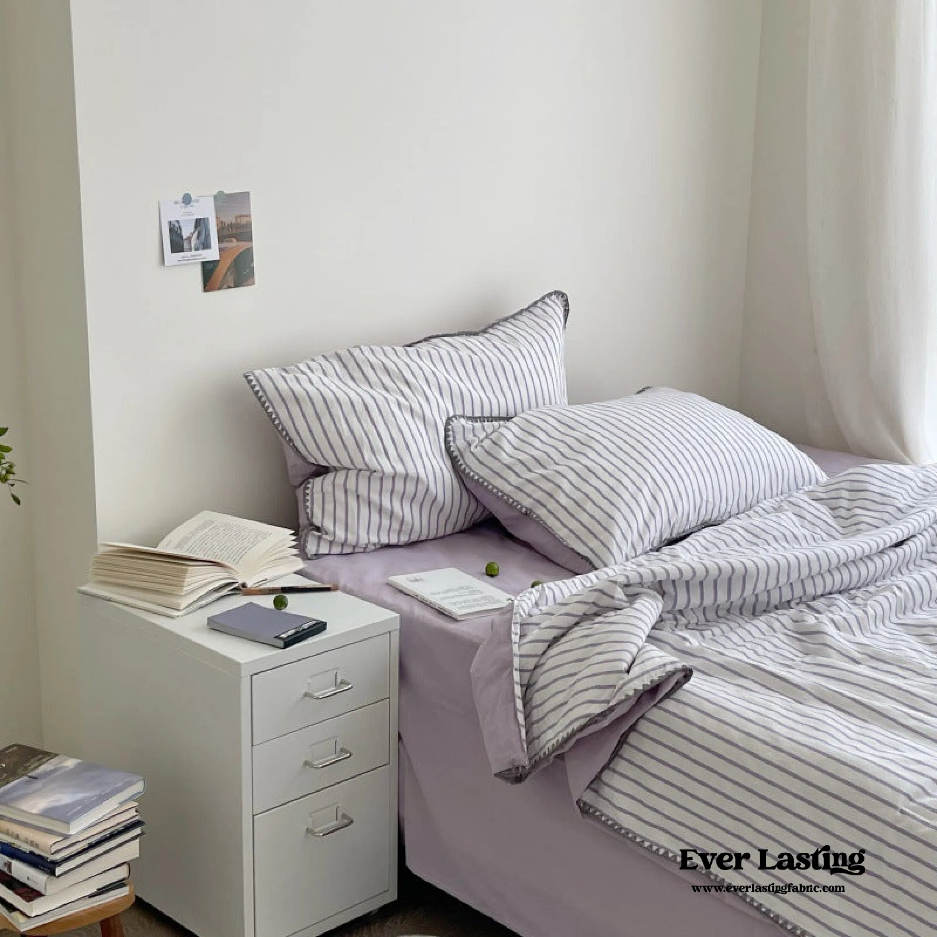 Pastel Stripe Blanket Set / Pink