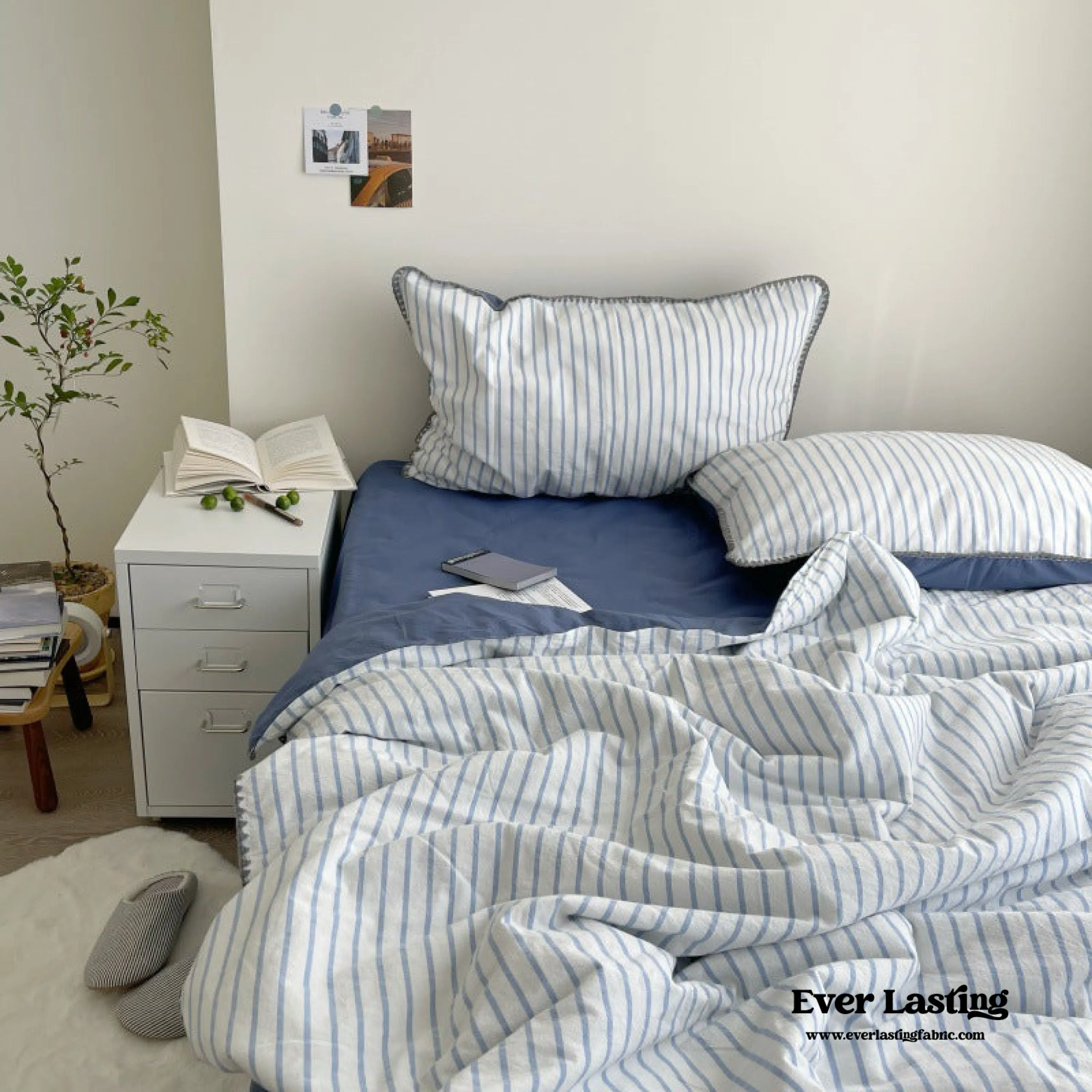 Pastel Stripe Blanket Set / Pink