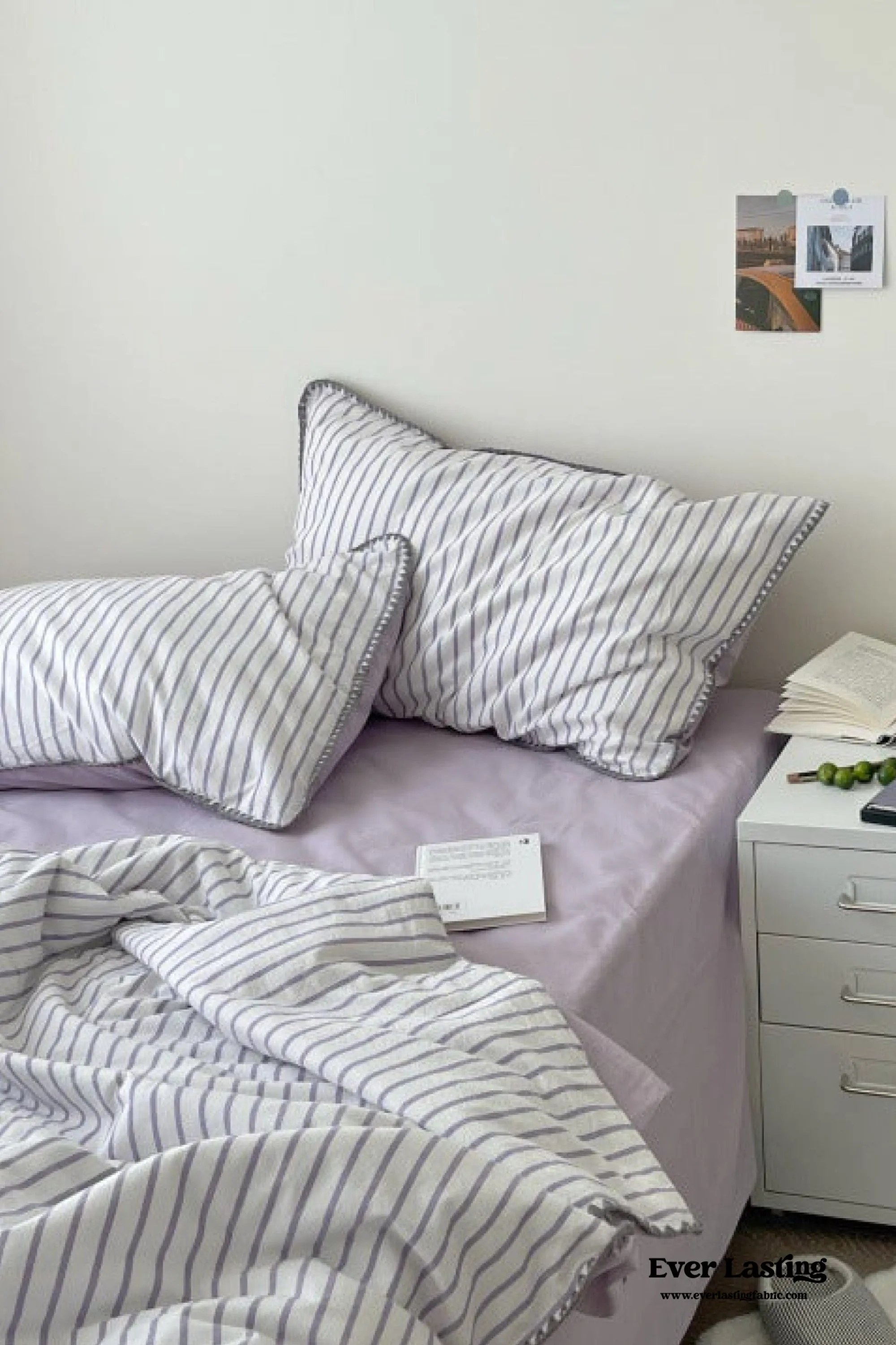 Pastel Stripe Blanket Set / Pink