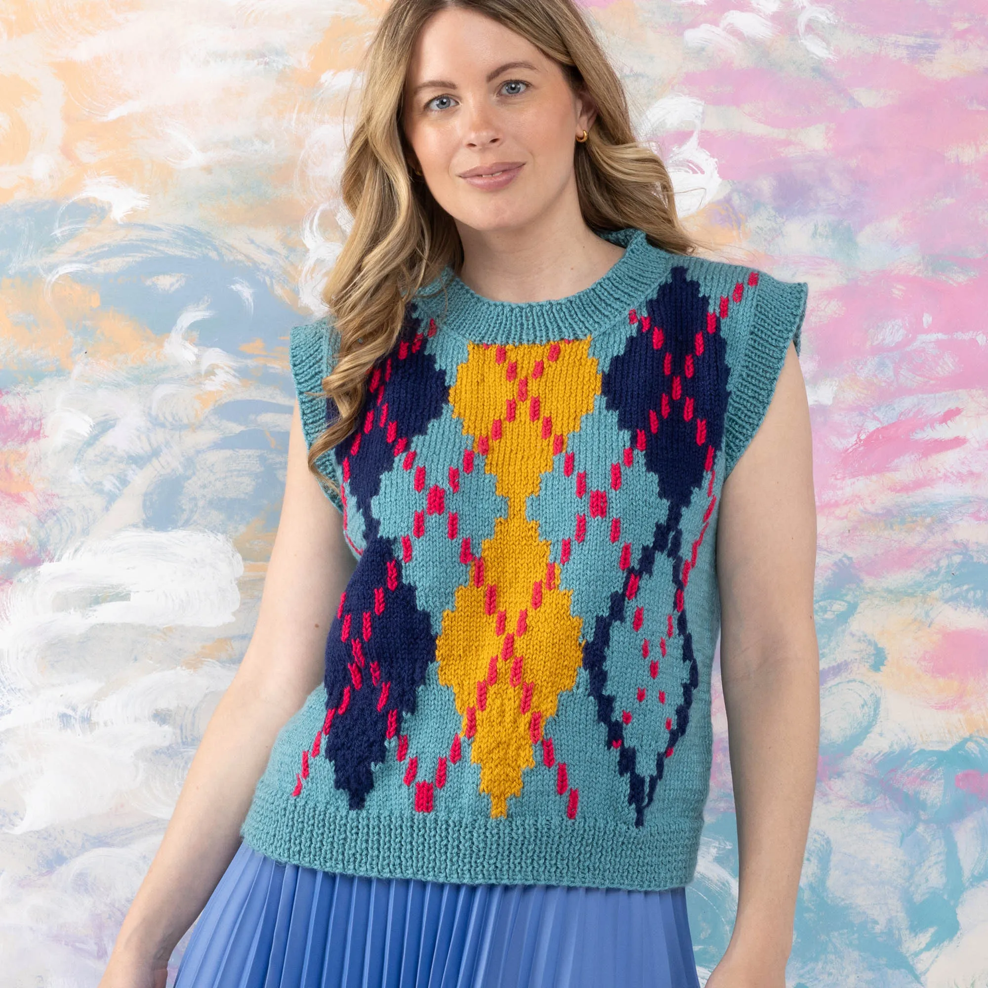 Patons Carfrae Knit Argyle Vest