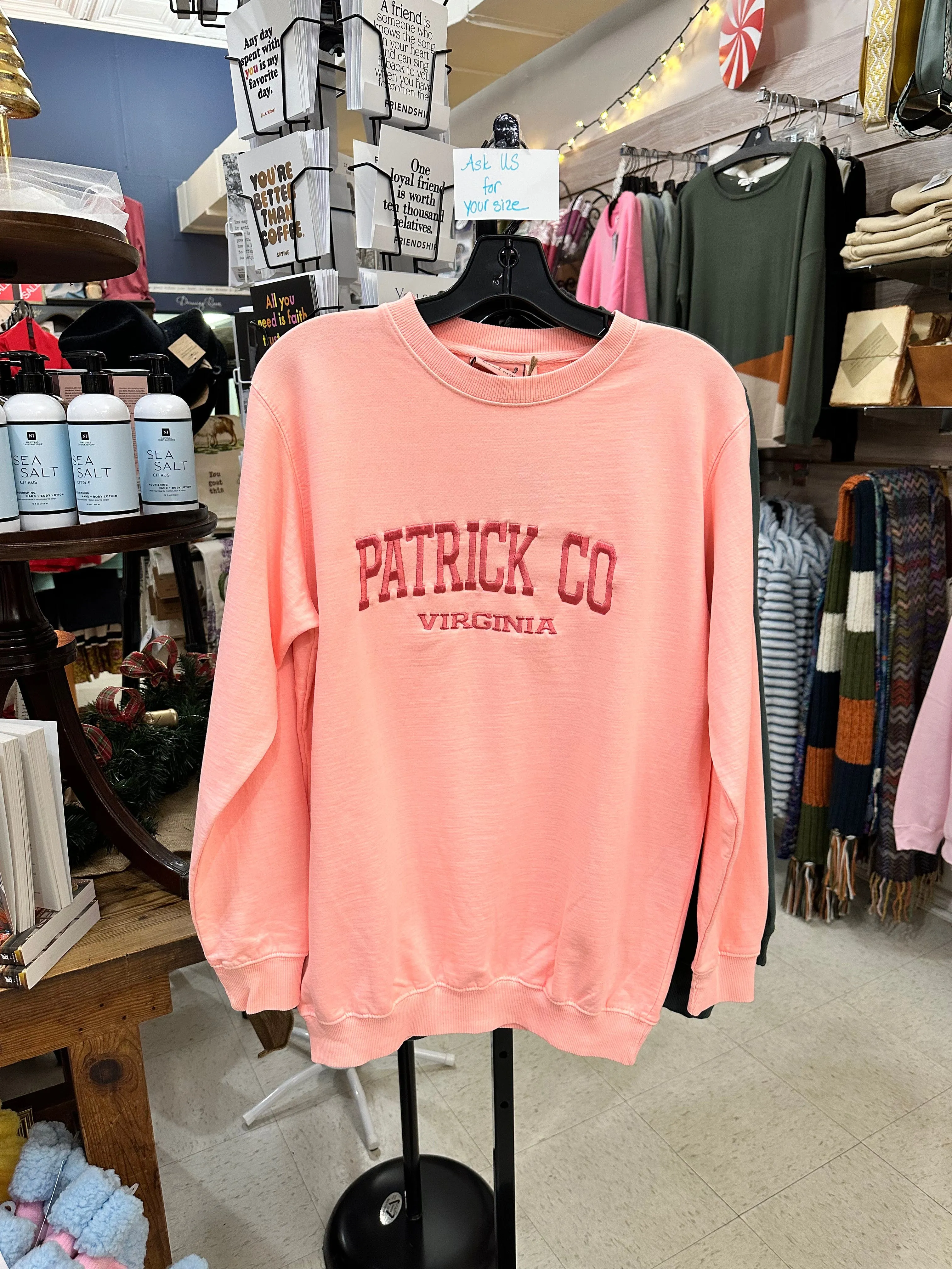 Patrick County Sweatshirt Garment Dyed Apricot