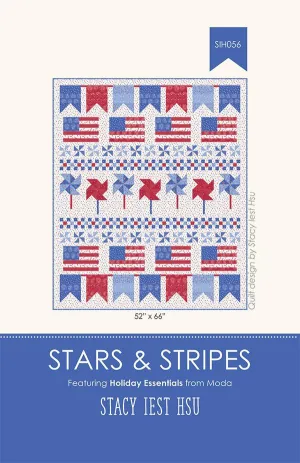 PATTERN, STARS & STRIPES Quilt by Stacy Iest Hsu