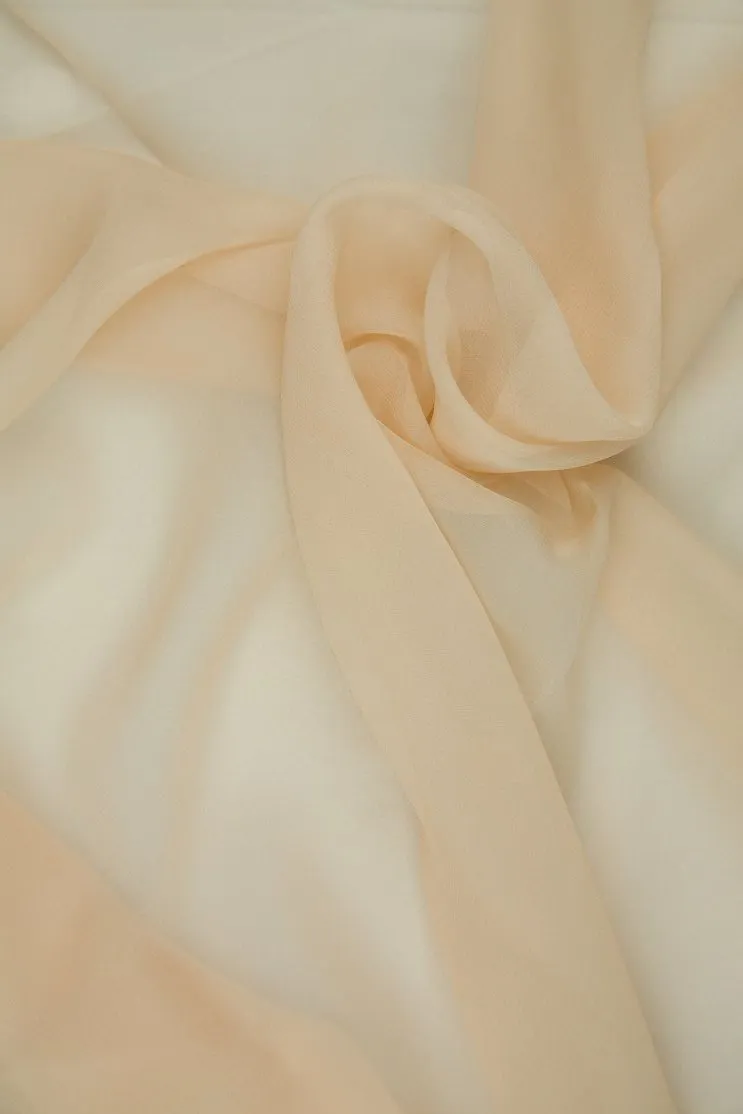 Peach Puree Silk Chiffon Fabric