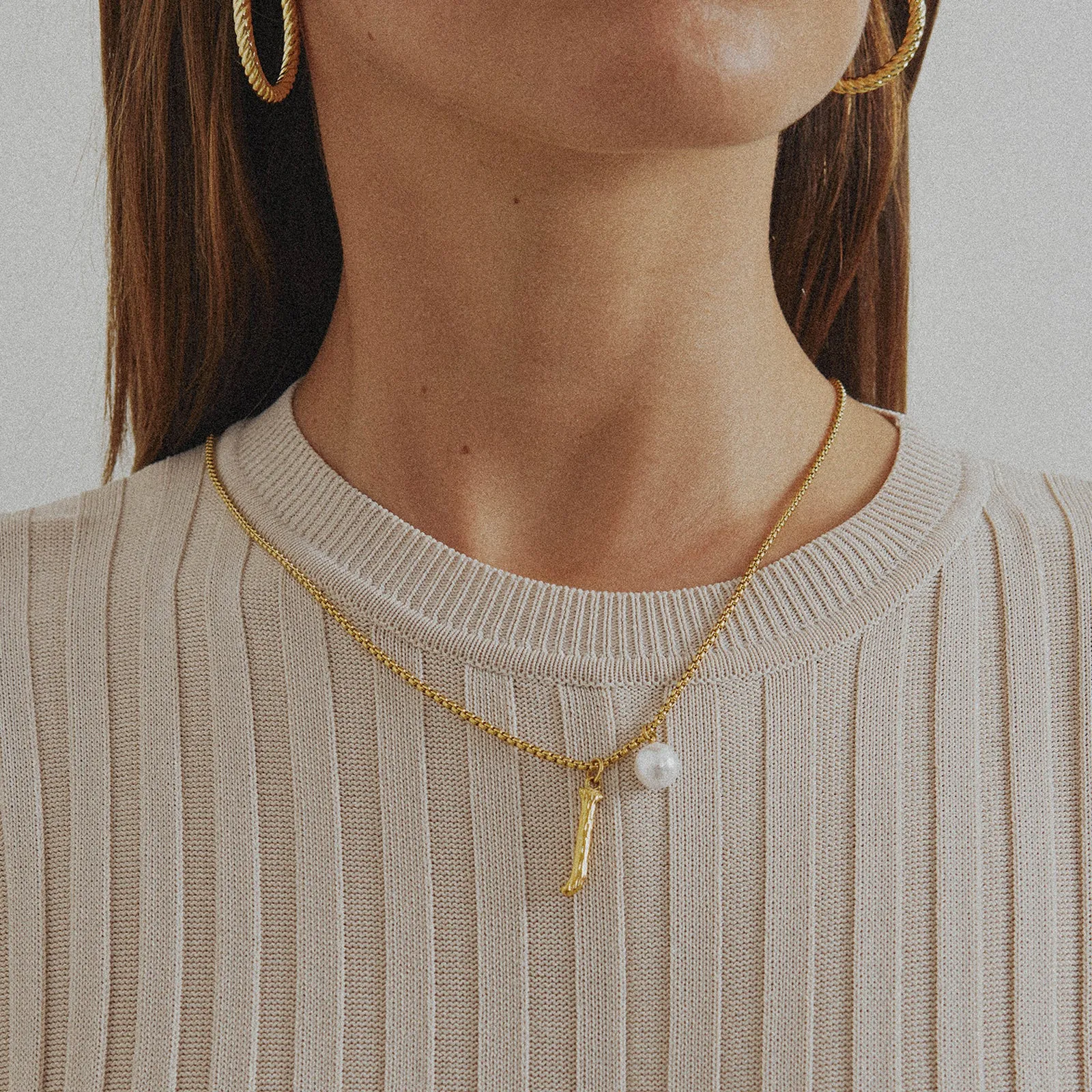 Pearl Letter J Necklace
