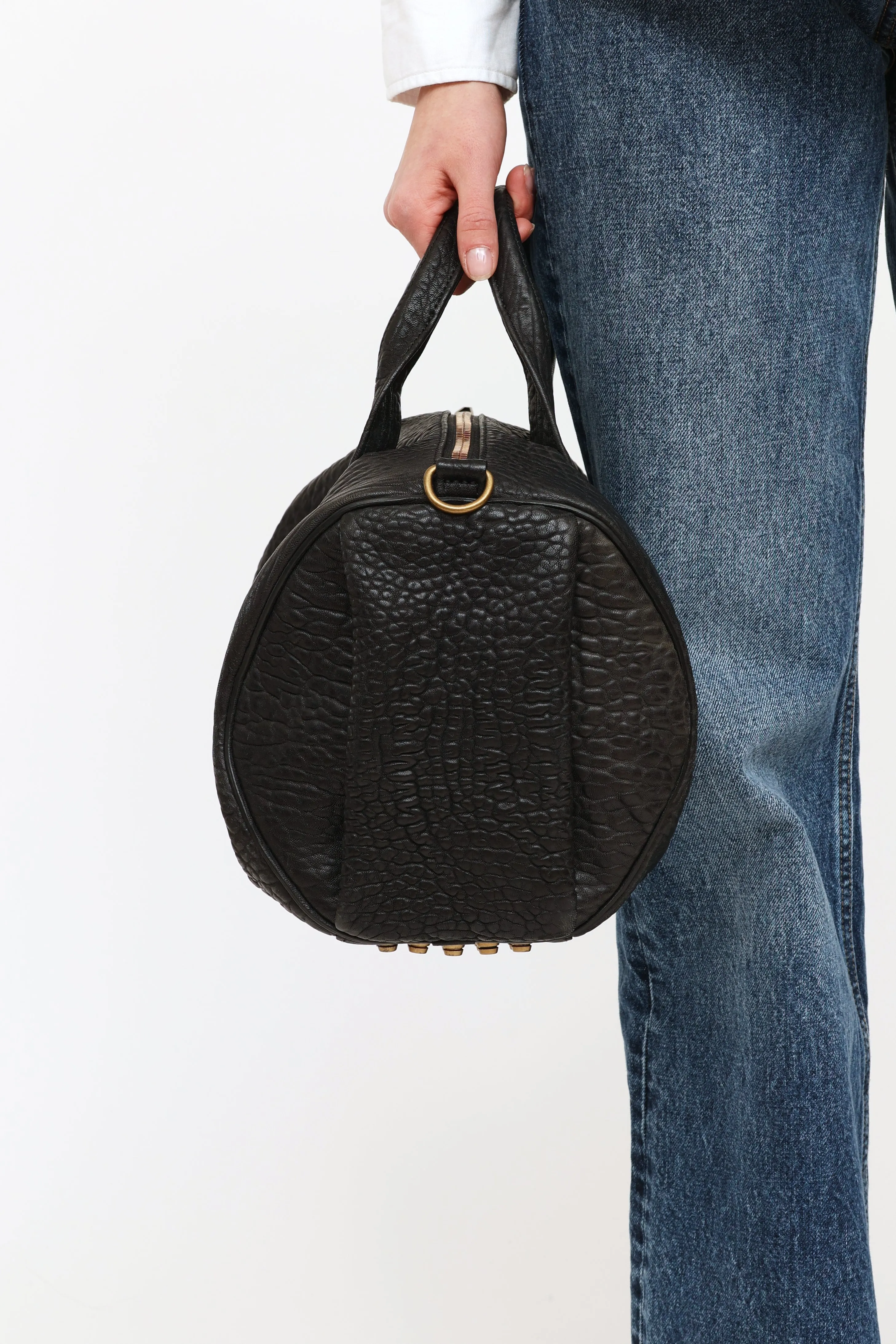 Pebbled Leather Rocco Bag